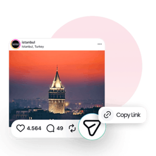 Copy Instagram post link for giveaway